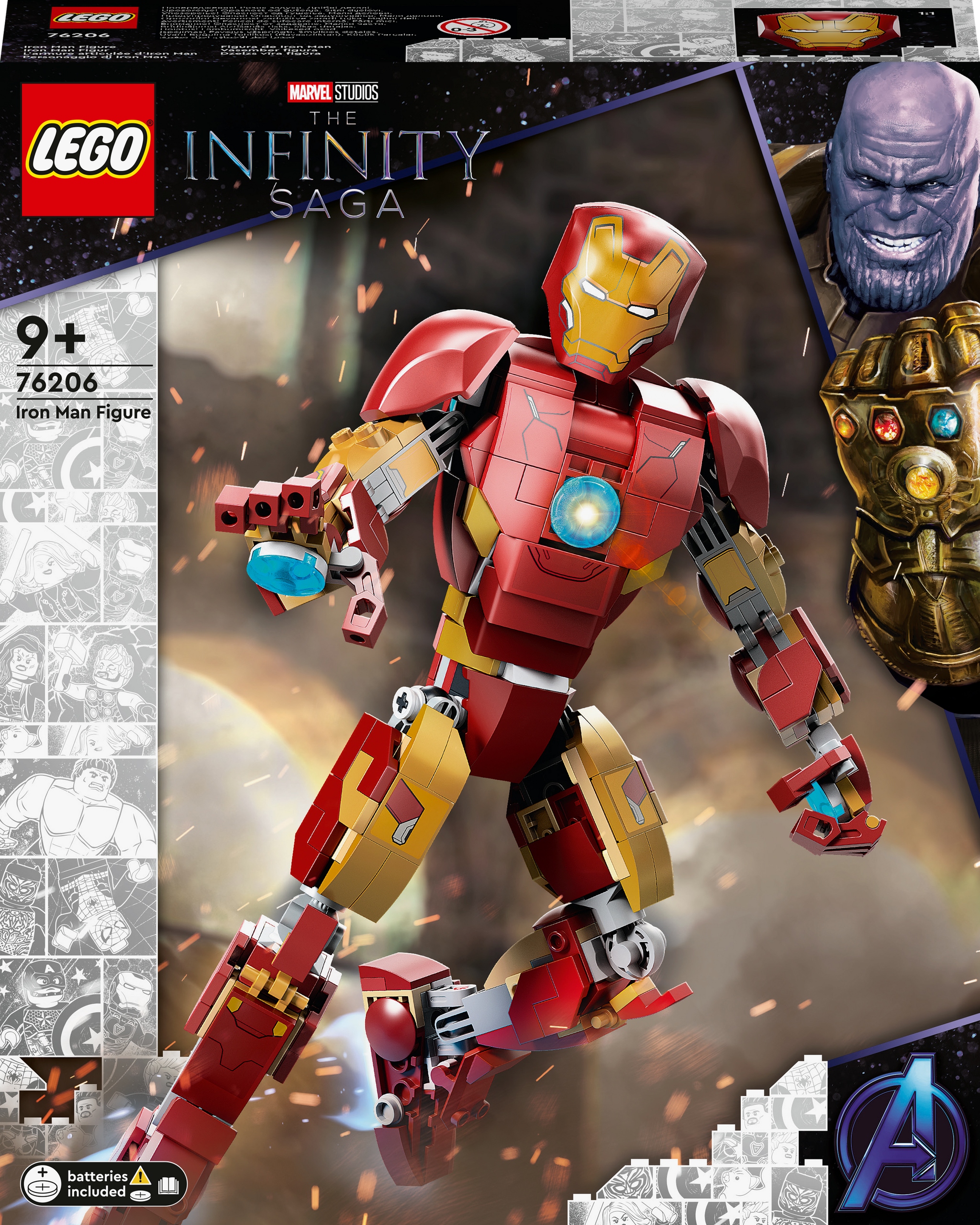 LEGO SUPER HEROES 76206 Figurka Iron Man Zestaw Marvel Avengers Robot Mech