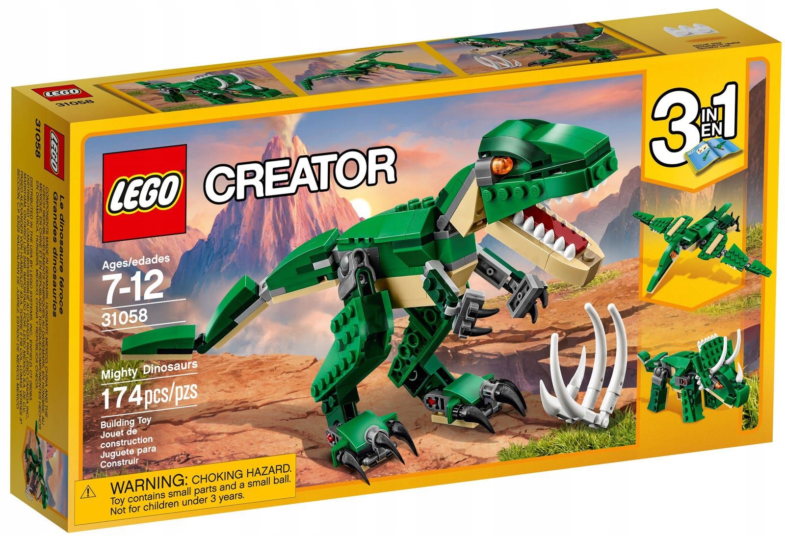 klocki LEGO Creator 3 w 1 31058 Potężne dinozaury