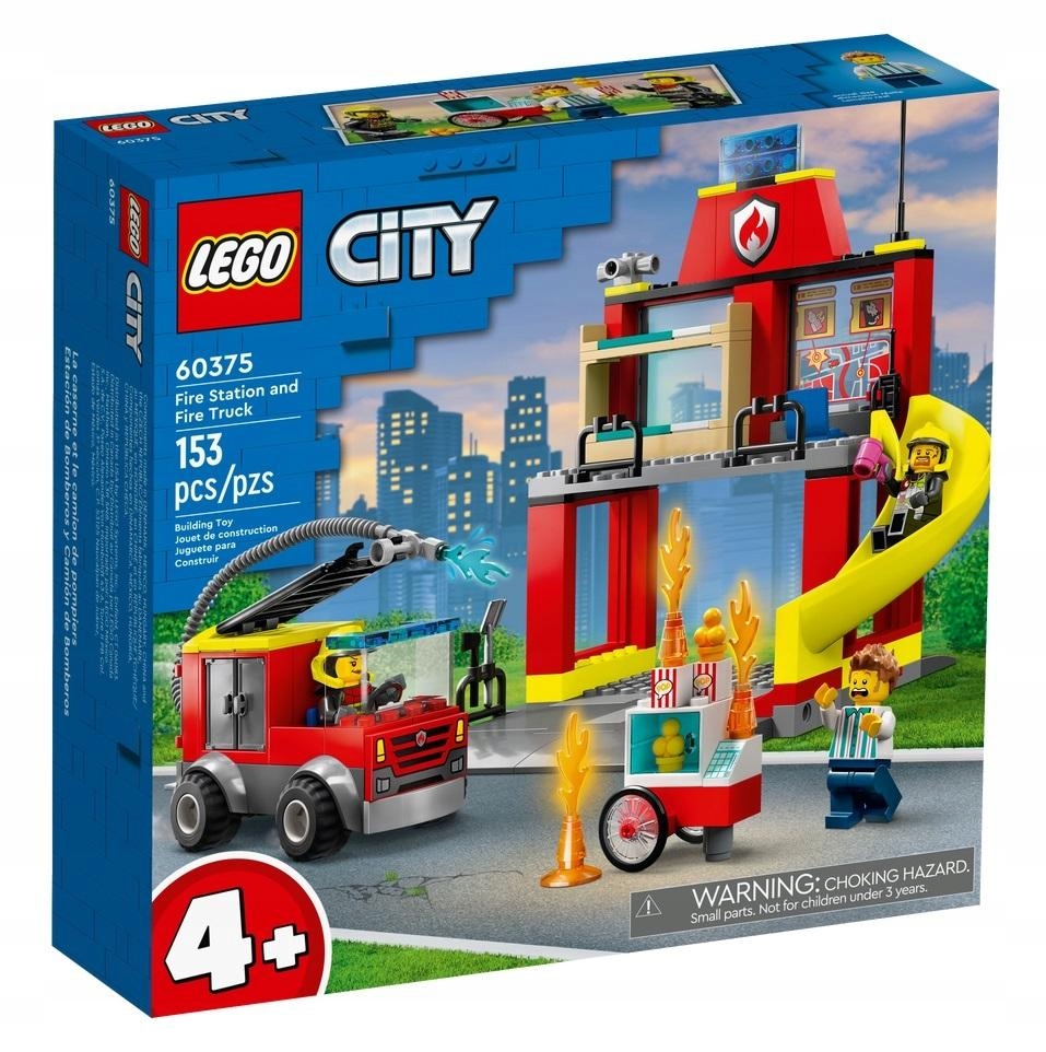 LEGO City 60375 Remiza strażacka i wóz strażacki straż strażak