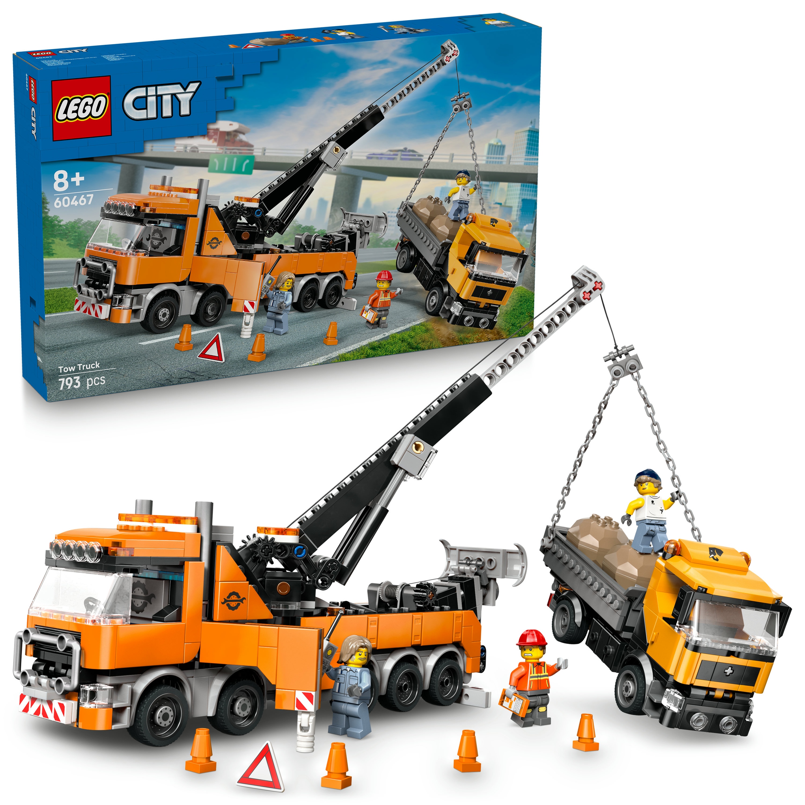 Klocki LEGO 60467 City Wóz holowniczy z dźwigiem dzwig budowa