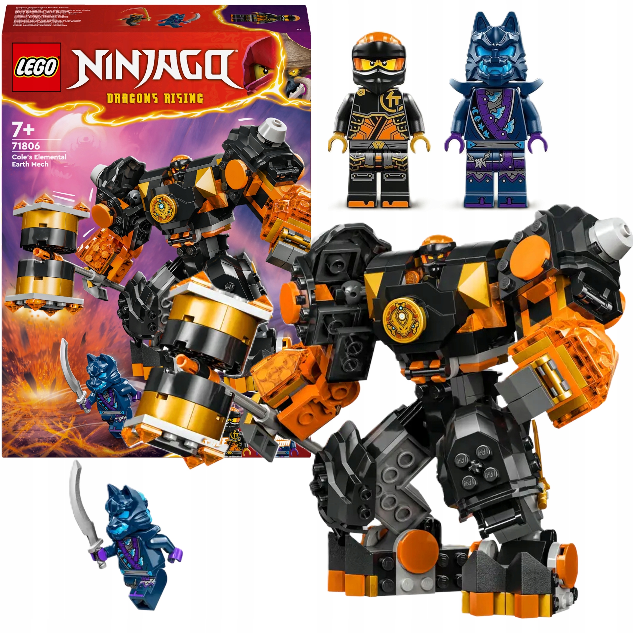 LEGO NINJAGO MECH ŻYWIOŁU ZIEMI COLE'A ZESTAW DO ZABAWY PREZENT NA ŚWIĘTA