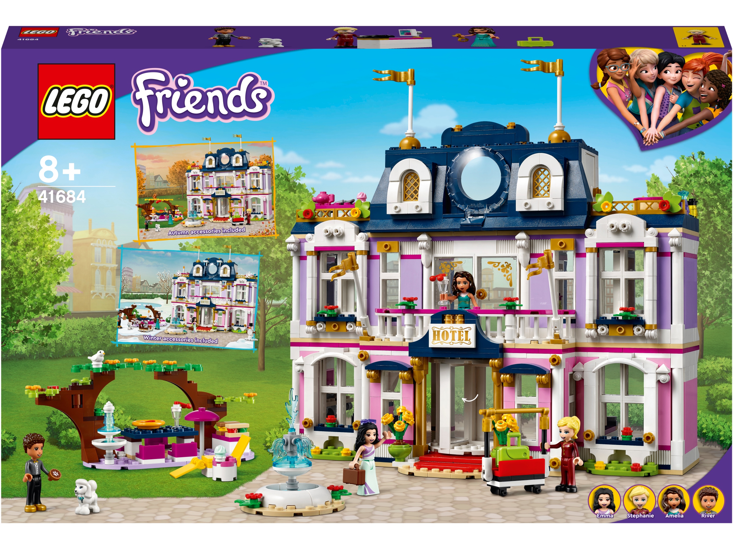 klocki LEGO Friends Wielki hotel w mieście Heartlake 41684 grand