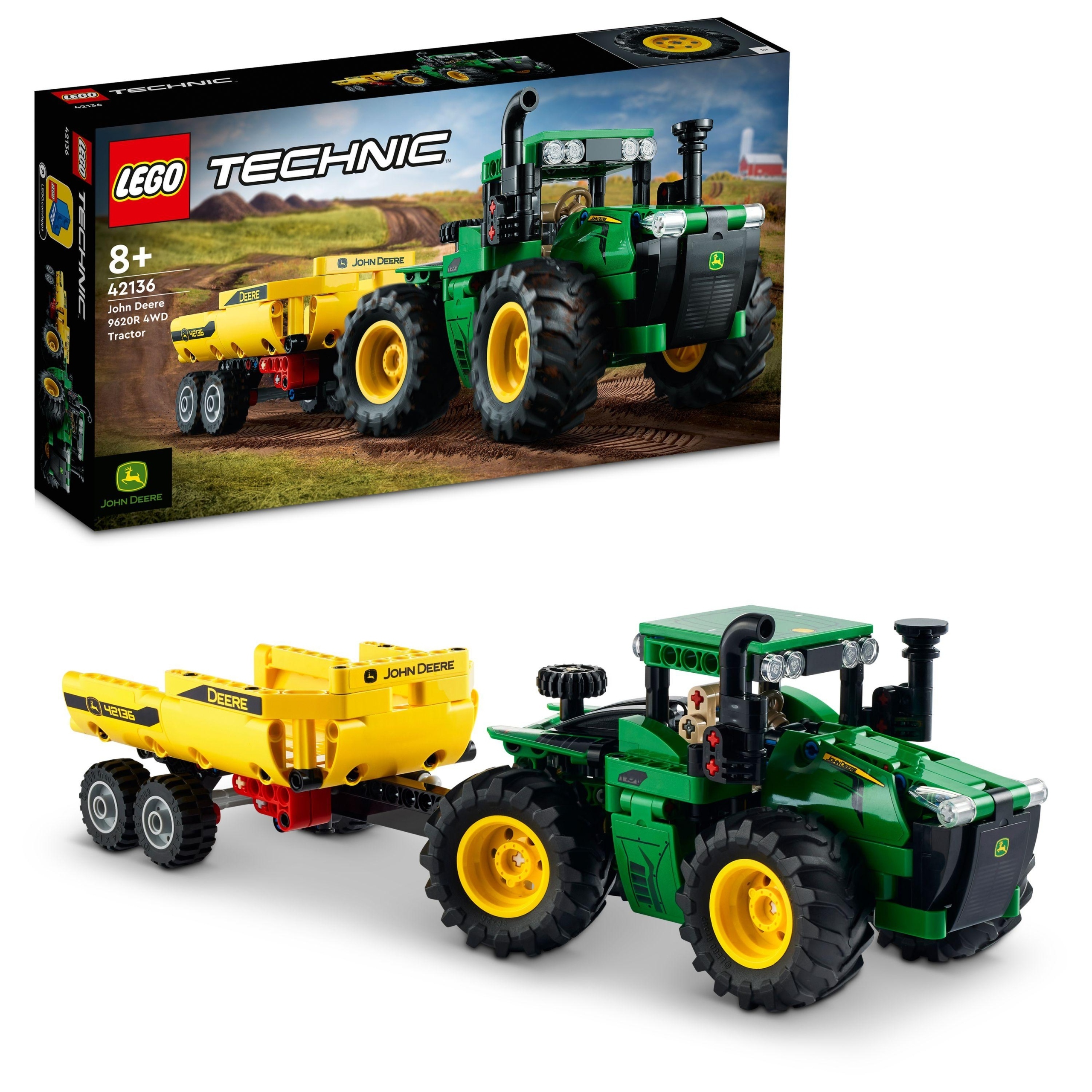 klocki LEGO Technic 42136 Traktor John Deere 9620R 4WD farmer rolnik