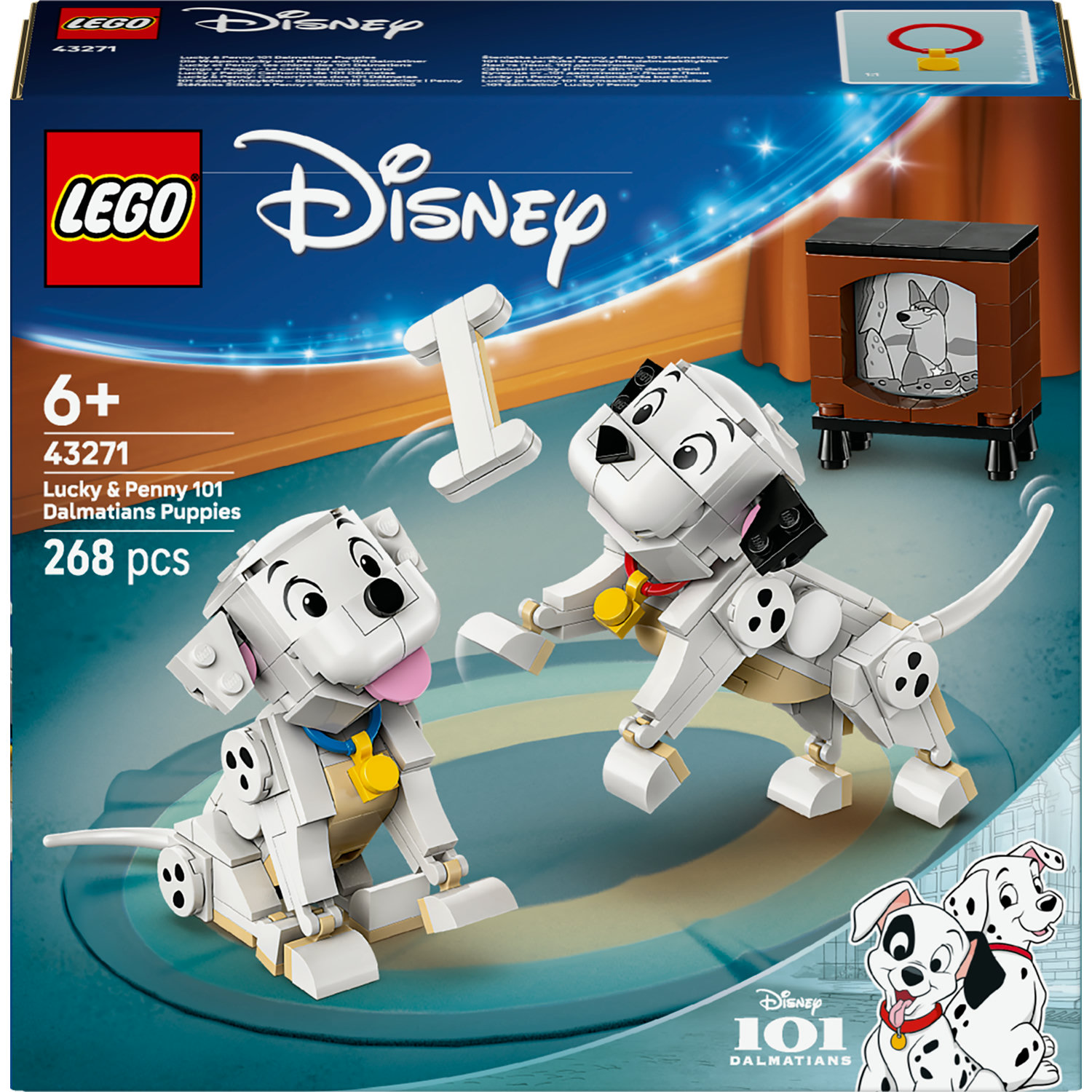 LEGO Disney 101 dalmatyńczyków Pieski Szczęściarz i Penny_43271