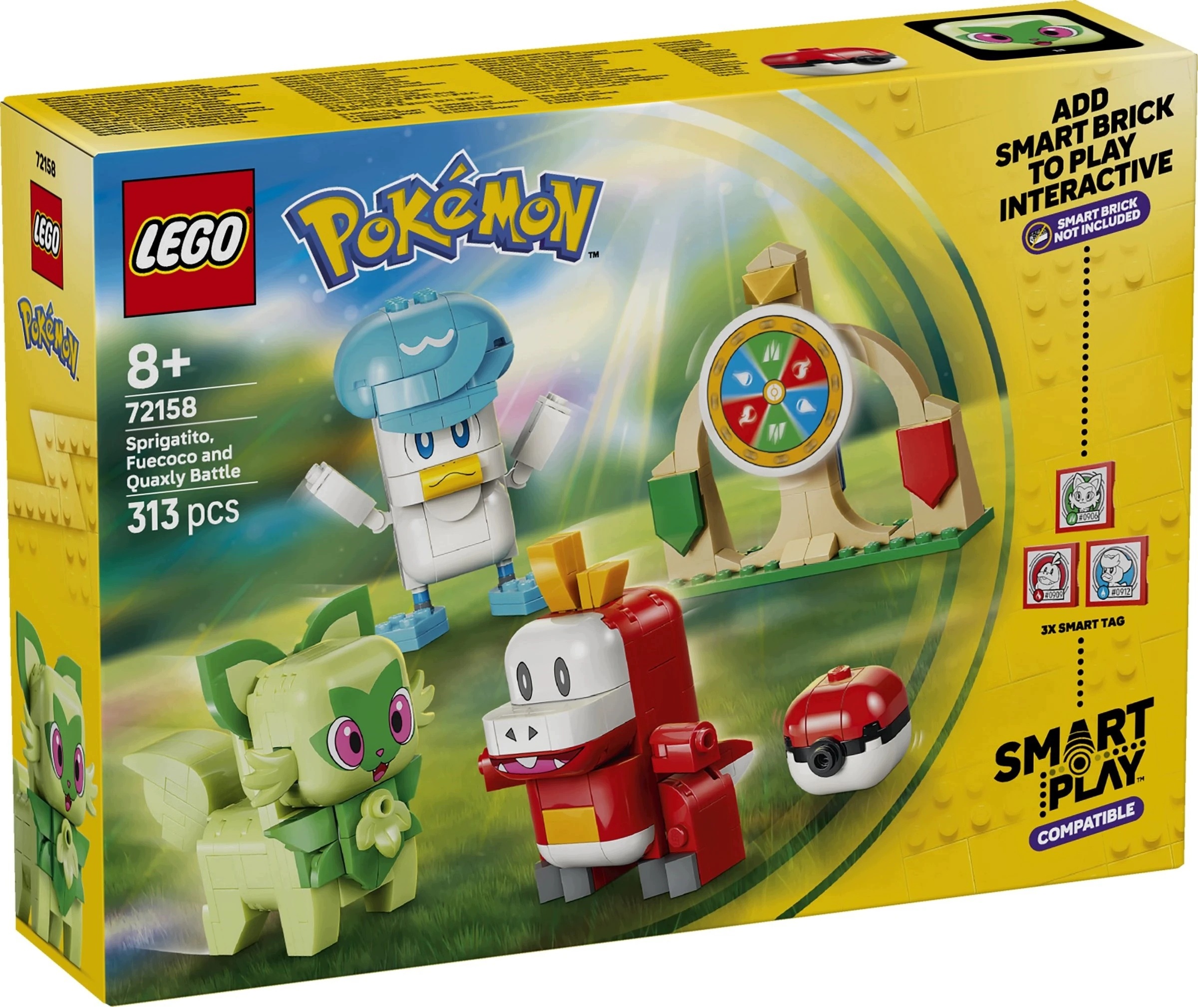 Klocki LEGO 72158 Pokemon SMART Play: Sprigatito, Fuecoco i Quaxly - bitwa