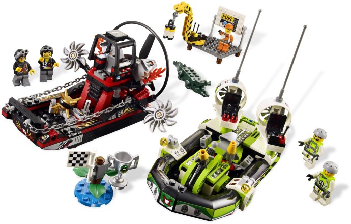 Zdjęcie galerii dla zestawu LEGO Racers 8899 Racers Krokodyle bagno Wyścig Poduszkowiec rzadki zestaw