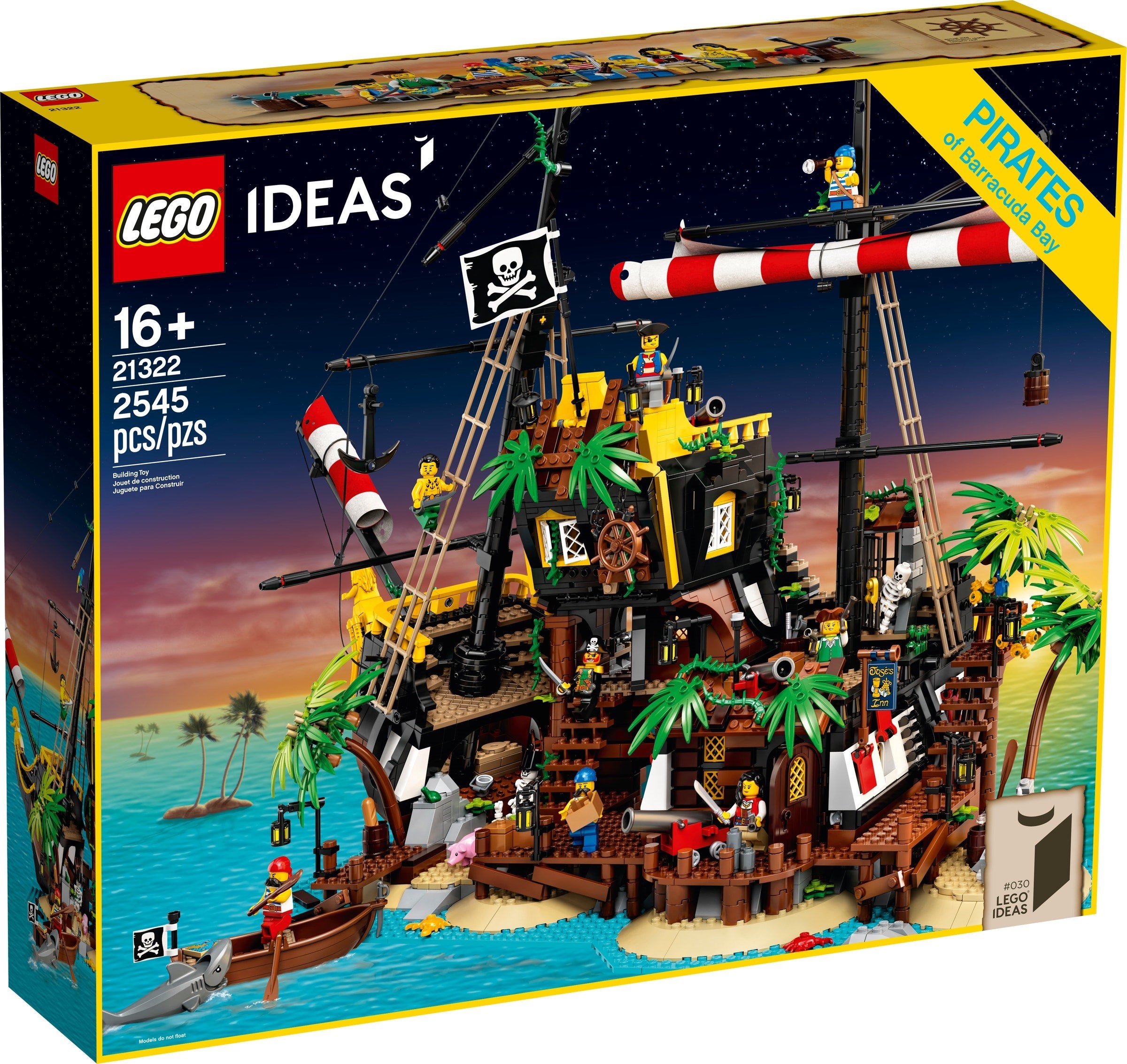 Zdjęcie galerii dla zestawu LEGO Ideas 21322 LEGO Ideas Piraci z Zatoki Barakud 21322 Statek Piracki