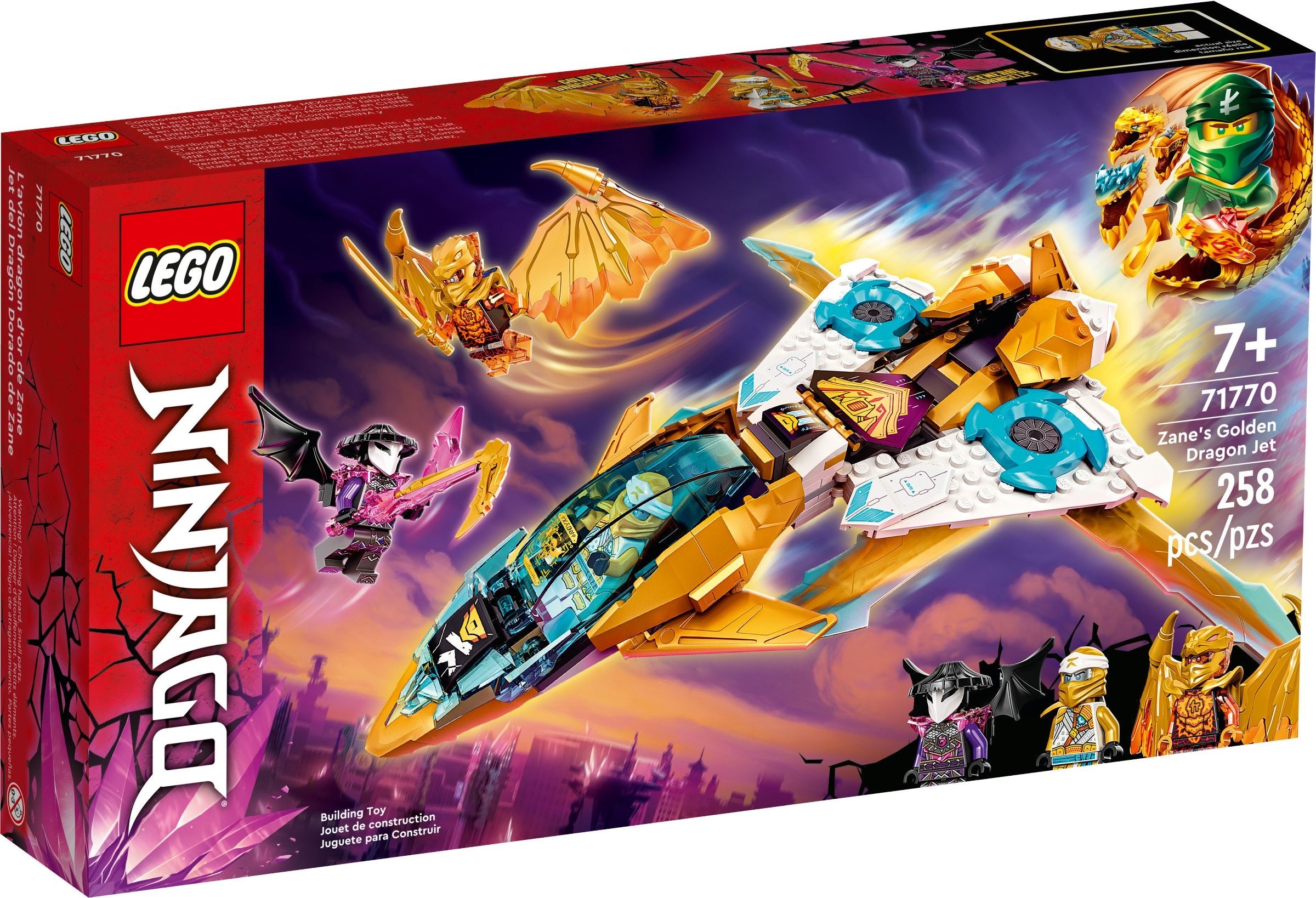Zdjęcie galerii dla zestawu LEGO Ninjago Złoty Smoczy Kai ze skrzydłami Golden Dragon klocki ninja go