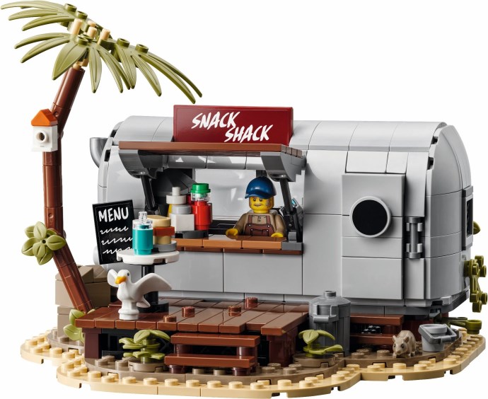 Zdjęcie galerii dla zestawu LEGO Bricklink 910030 Snack Shack Budka z przekąskami Food truck plaża