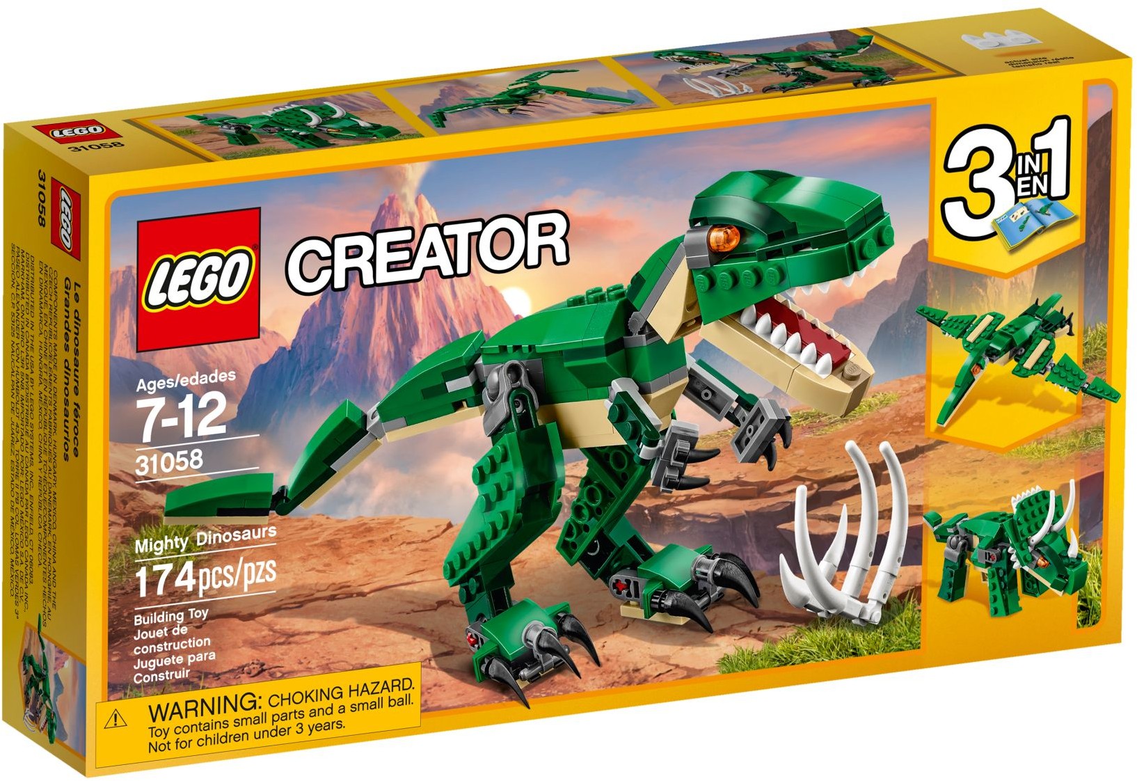 Zdjęcie galerii dla zestawu klocki LEGO Creator 3 w 1 31058 Potężne dinozaury