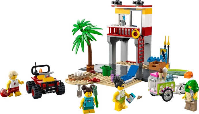 Zdjęcie galerii dla zestawu LEGO City 60328 Stanowisko ratownicze na plaży wakacje plaża morze ratownik