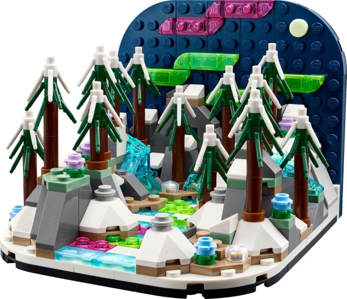 Zdjęcie galerii dla zestawu LEGO 40785 Diorama z Zorzą Polarną zorza polarna kolekcjonerski zestaw