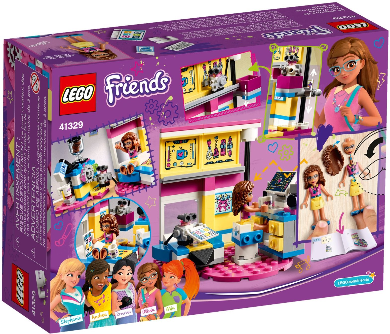 Zdjęcie galerii dla zestawu LEGO Friends 41329 Klocki LEGO Friends Sypialnia Olivii 41329