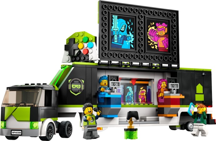Zdjęcie galerii dla zestawu klocki LEGO City 60388 Ciężarówka na turniej gier gamer