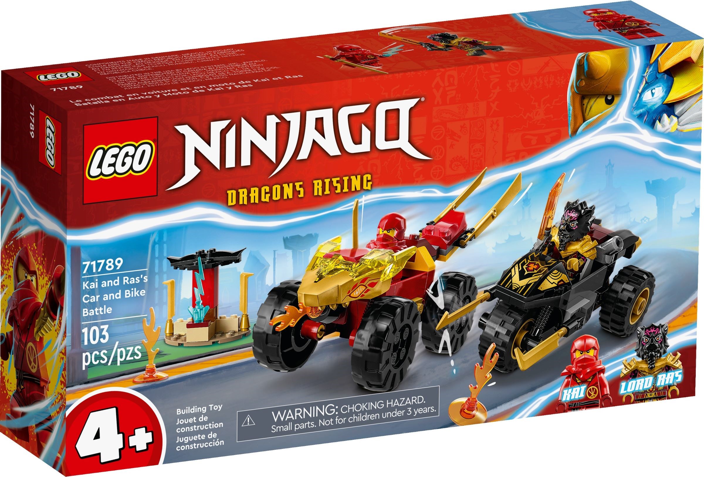 Zdjęcie galerii dla zestawu LEGO Ninjago Kai i Ras w pojedynku samochód motocykl 71789 auto ninja go