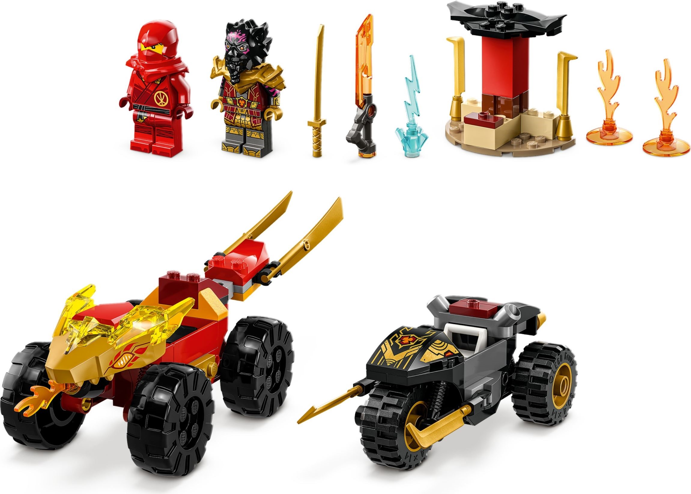 Zdjęcie galerii dla zestawu LEGO Ninjago Kai i Ras w pojedynku samochód motocykl 71789 auto ninja go