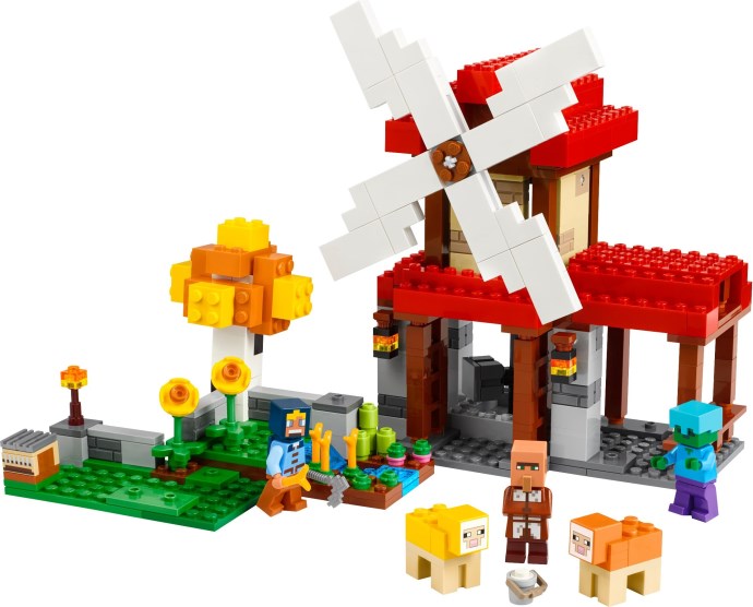 Zdjęcie galerii dla zestawu LEGO Minecraft 21262 KLOCKI Farma z wiatrakiem PREZENT NA SWIETA MAJKRAFT