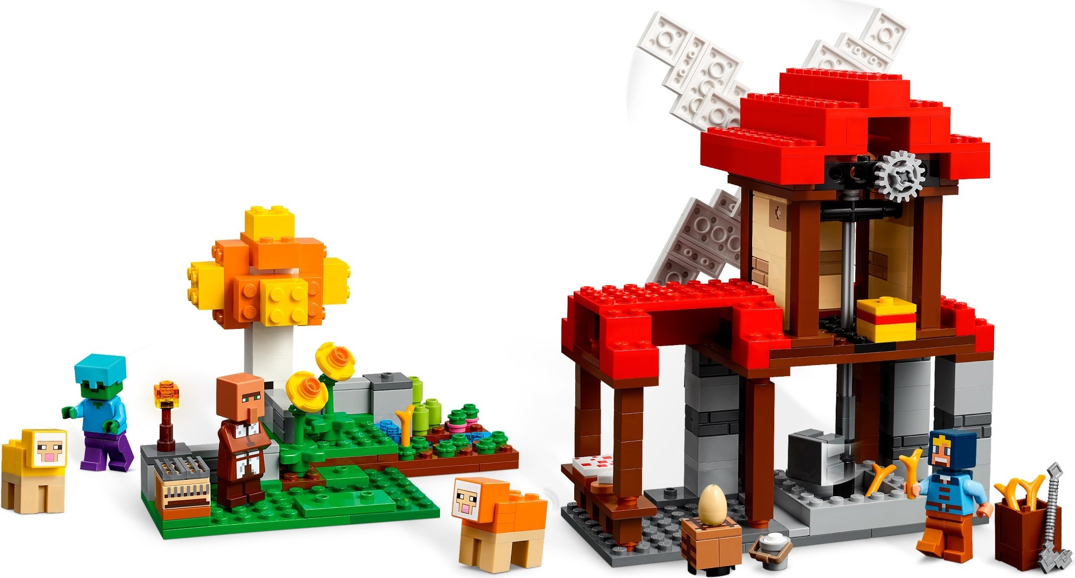 Zdjęcie galerii dla zestawu LEGO Minecraft 21262 KLOCKI Farma z wiatrakiem PREZENT NA SWIETA MAJKRAFT