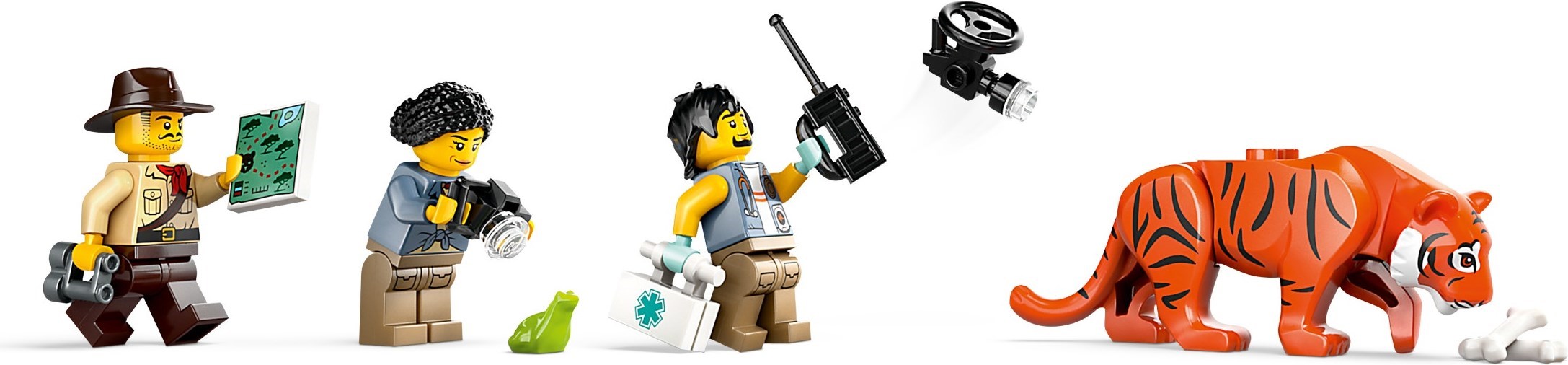 Zdjęcie galerii dla zestawu klocki LEGO 60426 City Terenówka badacza dżungli Johnny Thunder Adventures