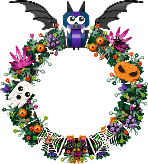Zdjęcie galerii dla zestawu LEGO 40825 Wieniec na Halloween duch nietoperz creepy