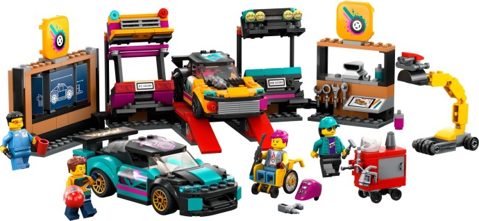 Zdjęcie galerii dla zestawu klocki LEGO City 60389 Warsztat tuningowania samochodów mechanik serwis