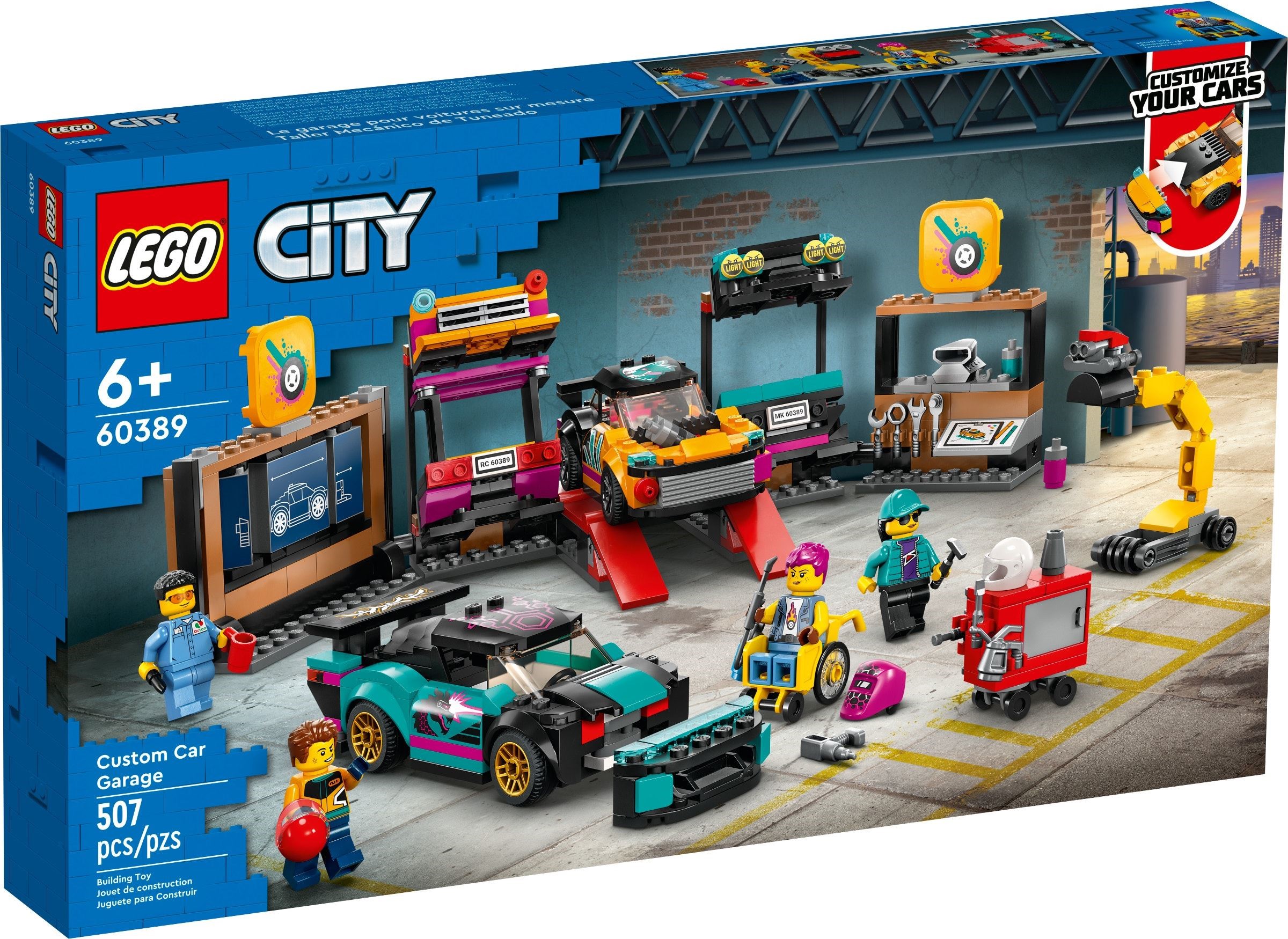 Zdjęcie galerii dla zestawu klocki LEGO City 60389 Warsztat tuningowania samochodów mechanik serwis
