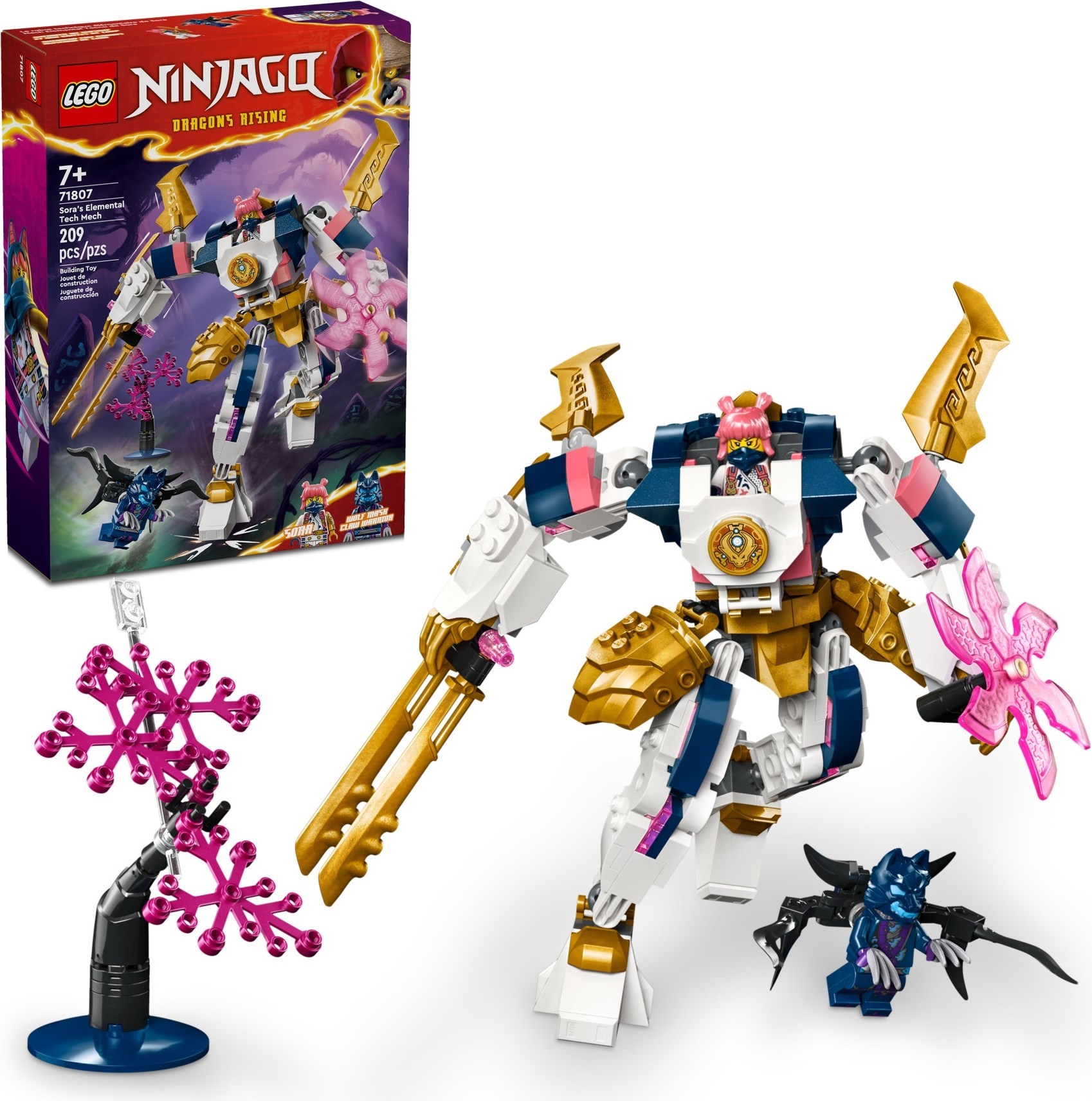 Zdjęcie galerii dla zestawu LEGO NINJAGO 71807 Mech żywiołu technologii Sory nindżago