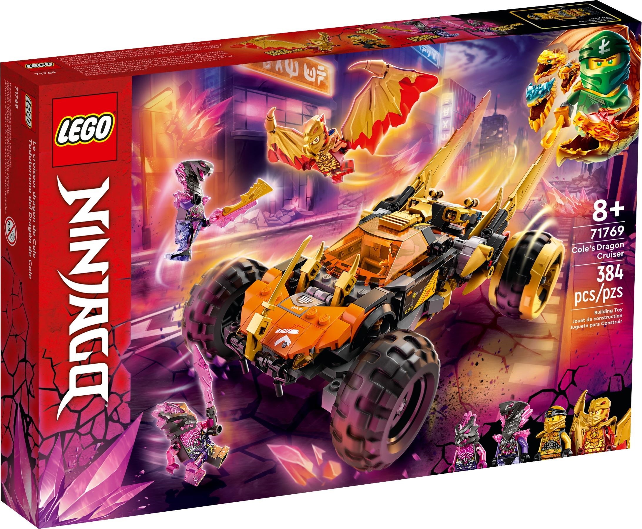 Zdjęcie galerii dla zestawu LEGO Ninjago - figurka Cole Golden Dragon Smoczy klocki ninja go
