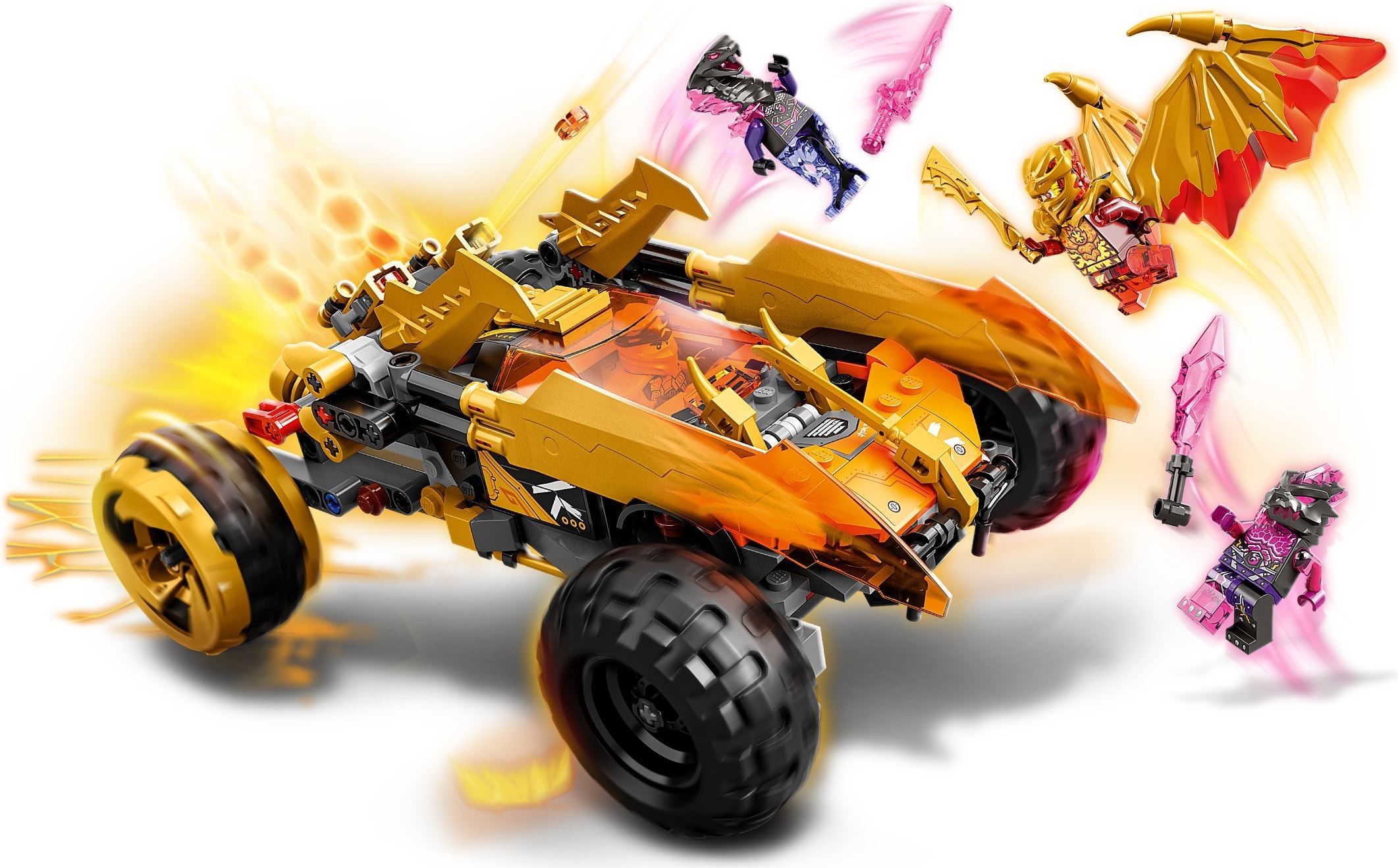 Zdjęcie galerii dla zestawu LEGO Ninjago - figurka Cole Golden Dragon Smoczy klocki ninja go