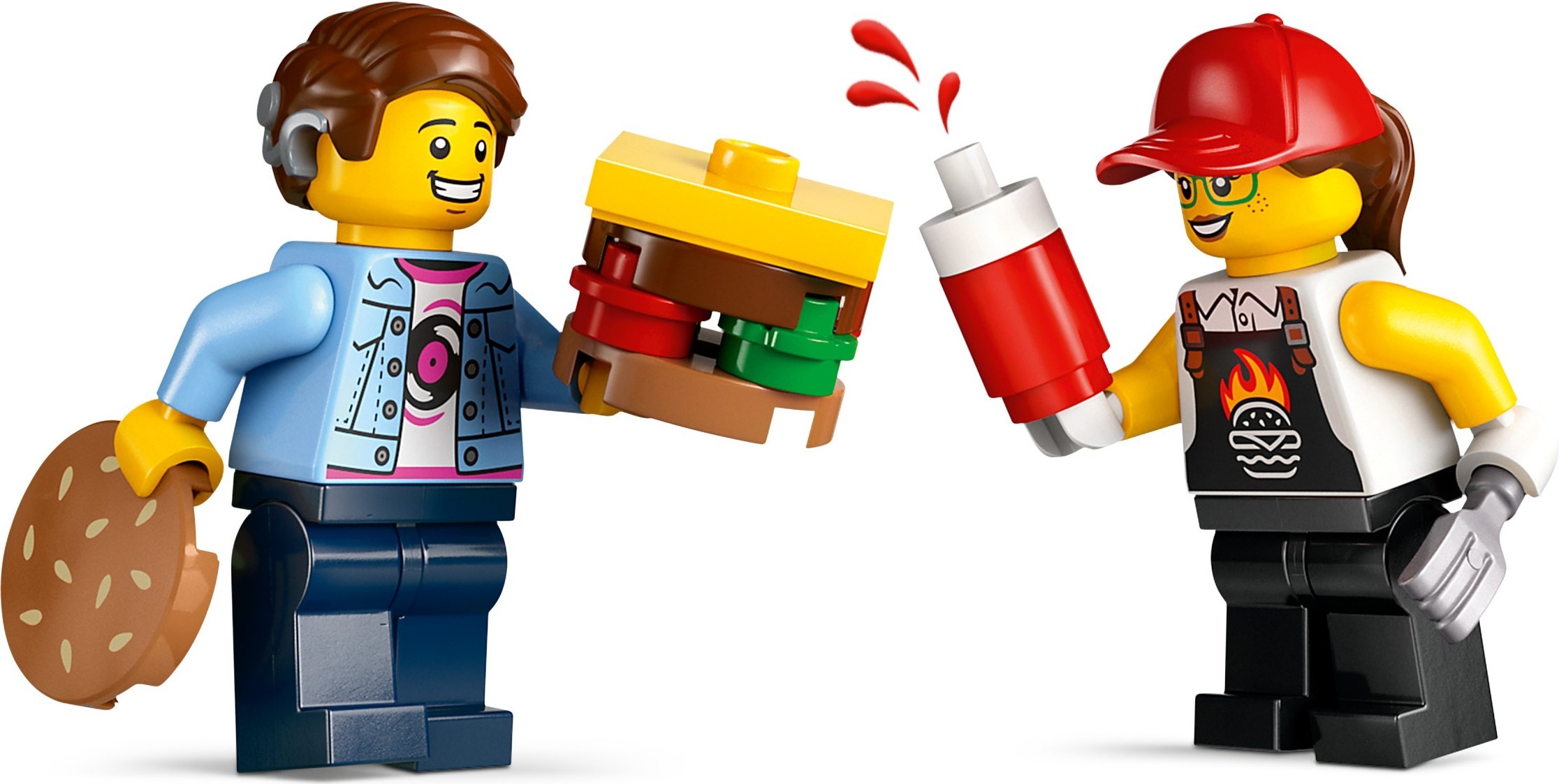 Zdjęcie galerii dla zestawu ZESTAW KLOCKÓW LEGO CITY 60404 CIĘŻARÓWKA Z HAMBURGERAMI PREZENT TOP HIT