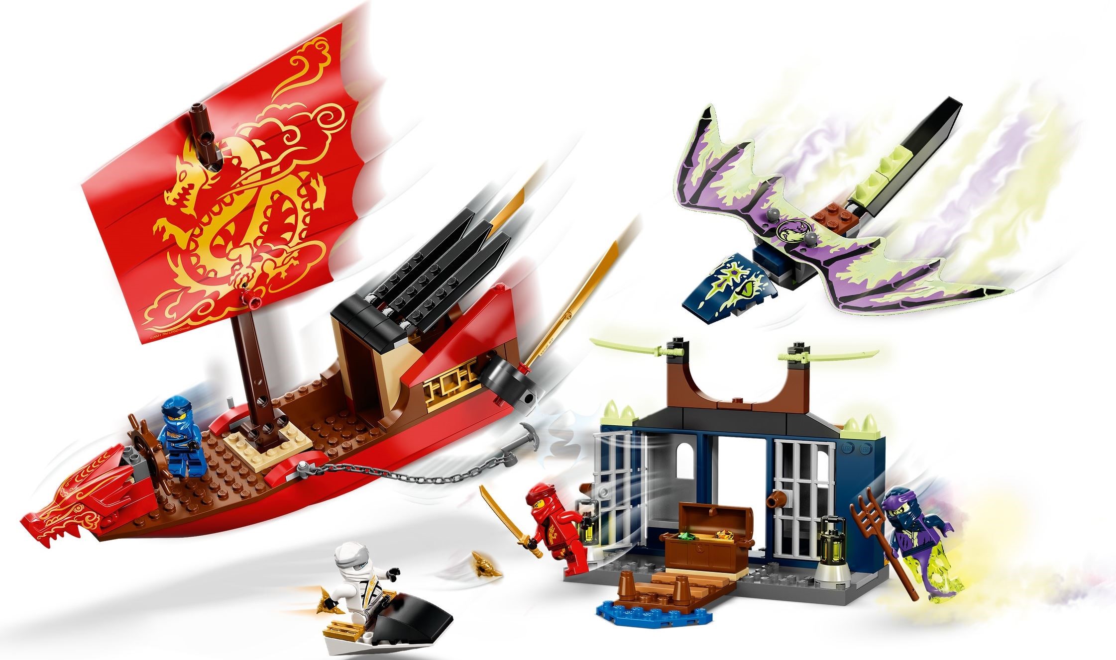 Zdjęcie galerii dla zestawu LEGO Ninjago Ostatni lot Perły Przeznaczenia 71749 statek ninja go perła
