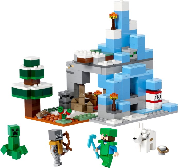 Zdjęcie galerii dla zestawu klocki LEGO Minecraft 21243 Ośnieżone szczyty koza tułacz majkraft