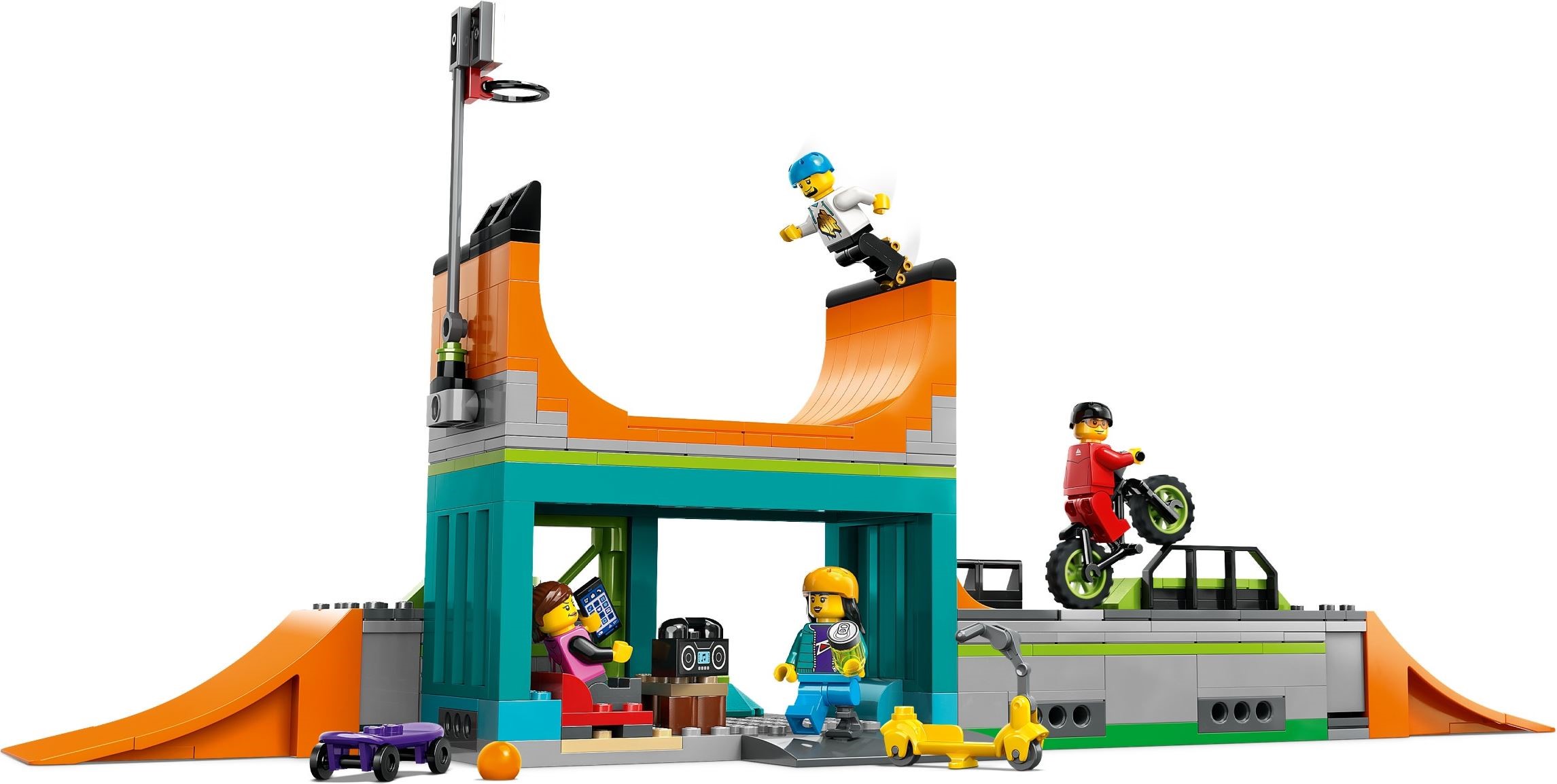 Zdjęcie galerii dla zestawu klocki LEGO City 60364 Skatepark uliczny Rampa Deskorolka Skate Miasto opis