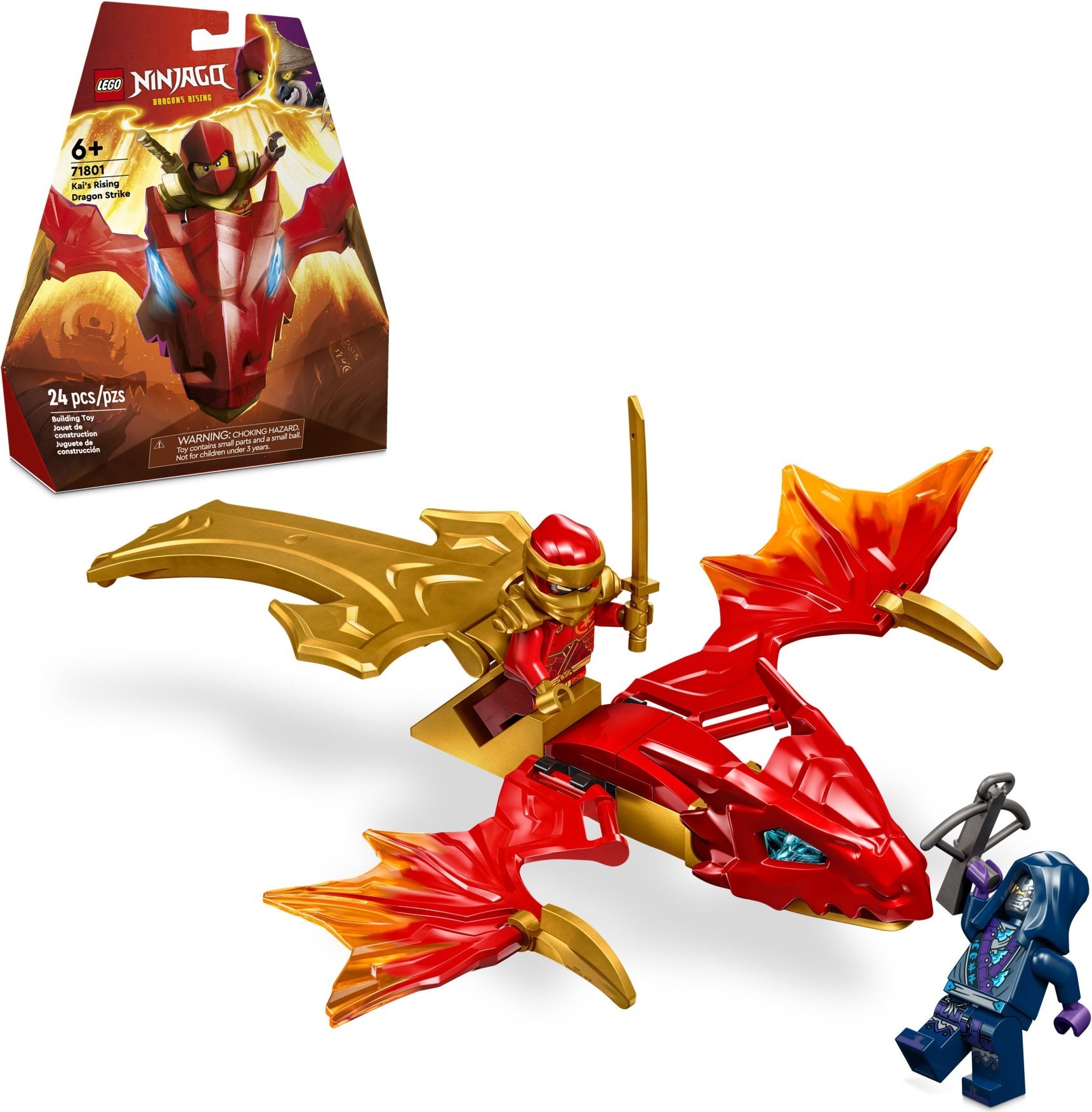 Zdjęcie galerii dla zestawu LEGO NINJAGO 71801 Atak powstającego smoka Kaia smok