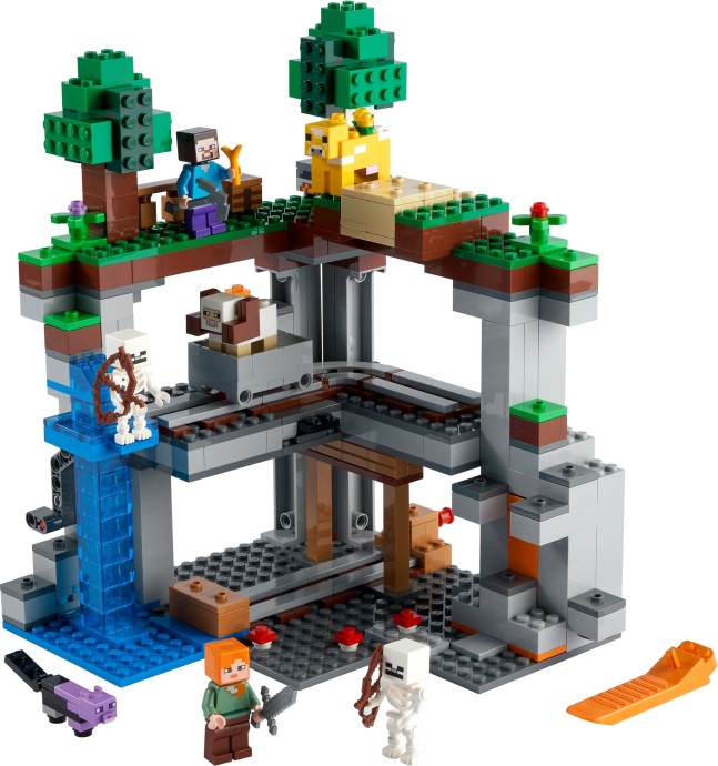 Zdjęcie galerii dla zestawu Klocki LEGO Minecraft Kopalnia kilofów 530 elementów majkraft wagon