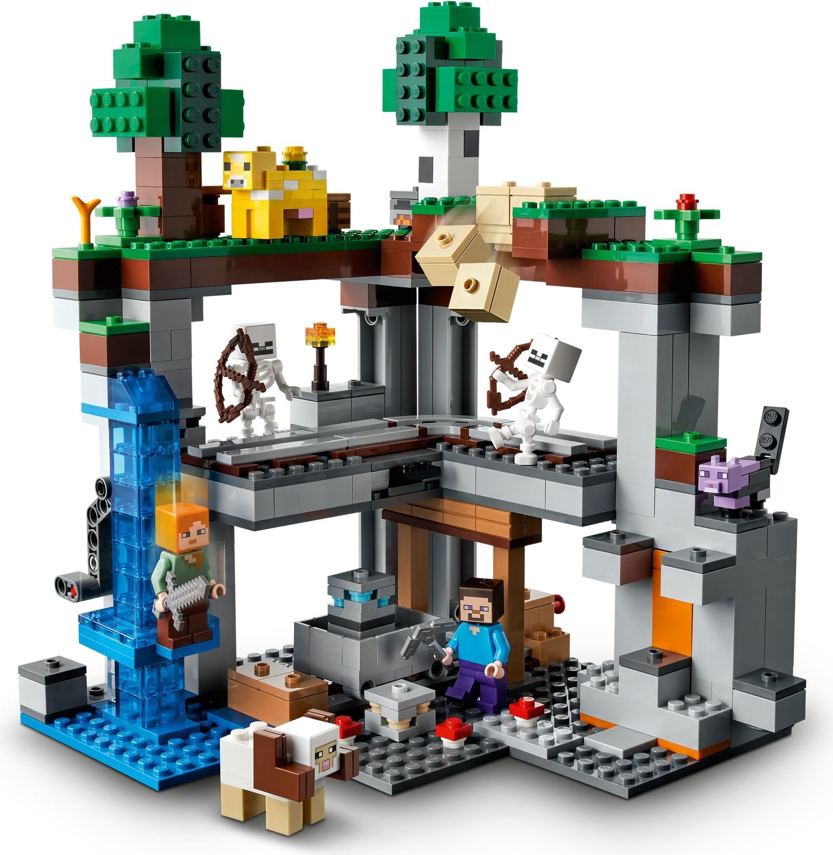 Zdjęcie galerii dla zestawu Klocki LEGO Minecraft Kopalnia kilofów 530 elementów majkraft wagon