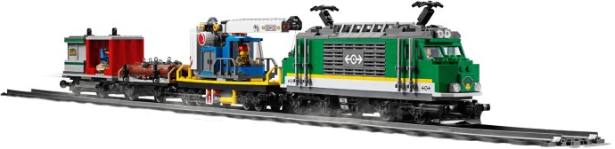 Zdjęcie galerii dla zestawu klocki LEGO City 60198 Pociąg towarowy Ciuchcia zestaw tory Kolejka