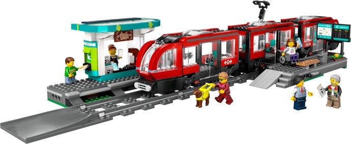 Zdjęcie galerii dla zestawu klocki LEGO City 60423 Tramwaj miejski ze stacją stacja
