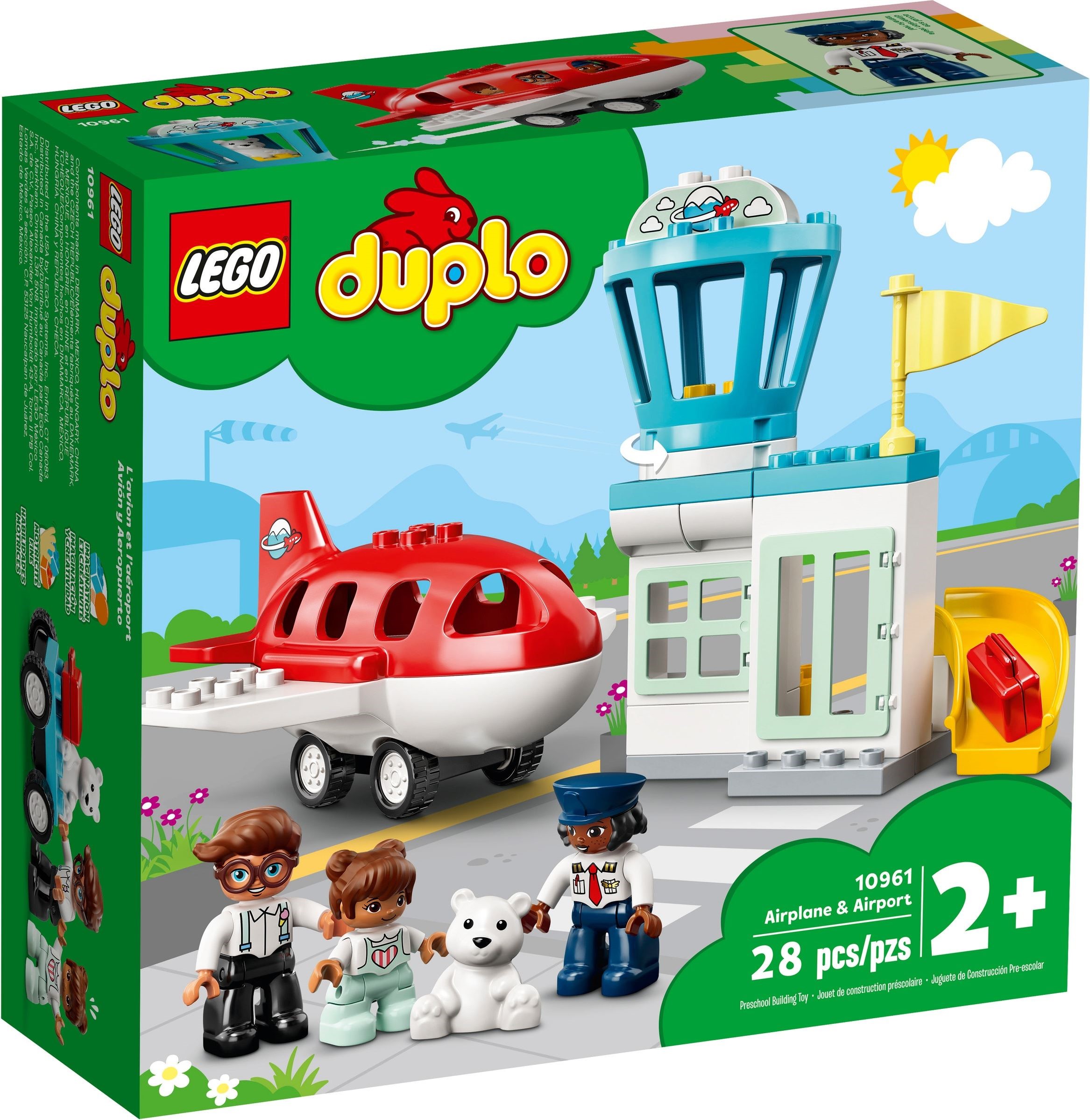 Zdjęcie galerii dla zestawu klocki LEGO Duplo 10961 Samolot i lotnisko port lotniczy pilot