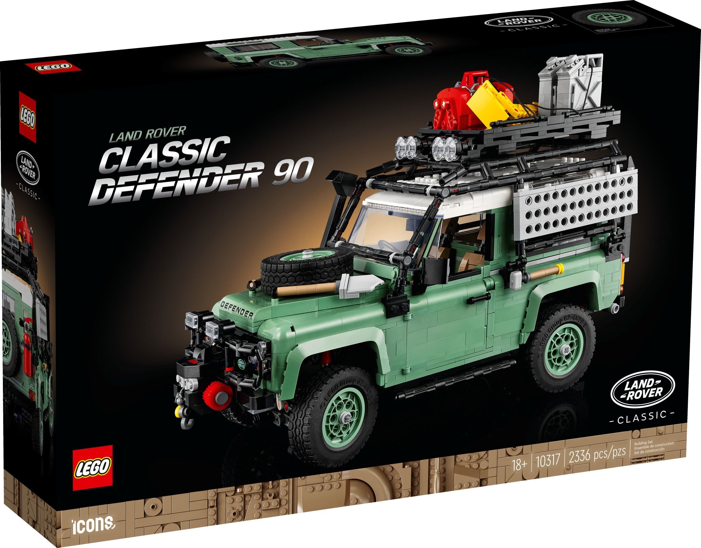 Zdjęcie galerii dla zestawu klocki LEGO Icons Land Rover Classic Defender 90 10317