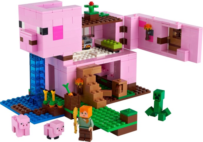 Zdjęcie galerii dla zestawu klocki LEGO Minecraft 21170 Dom w kształcie świni majkraft świnia