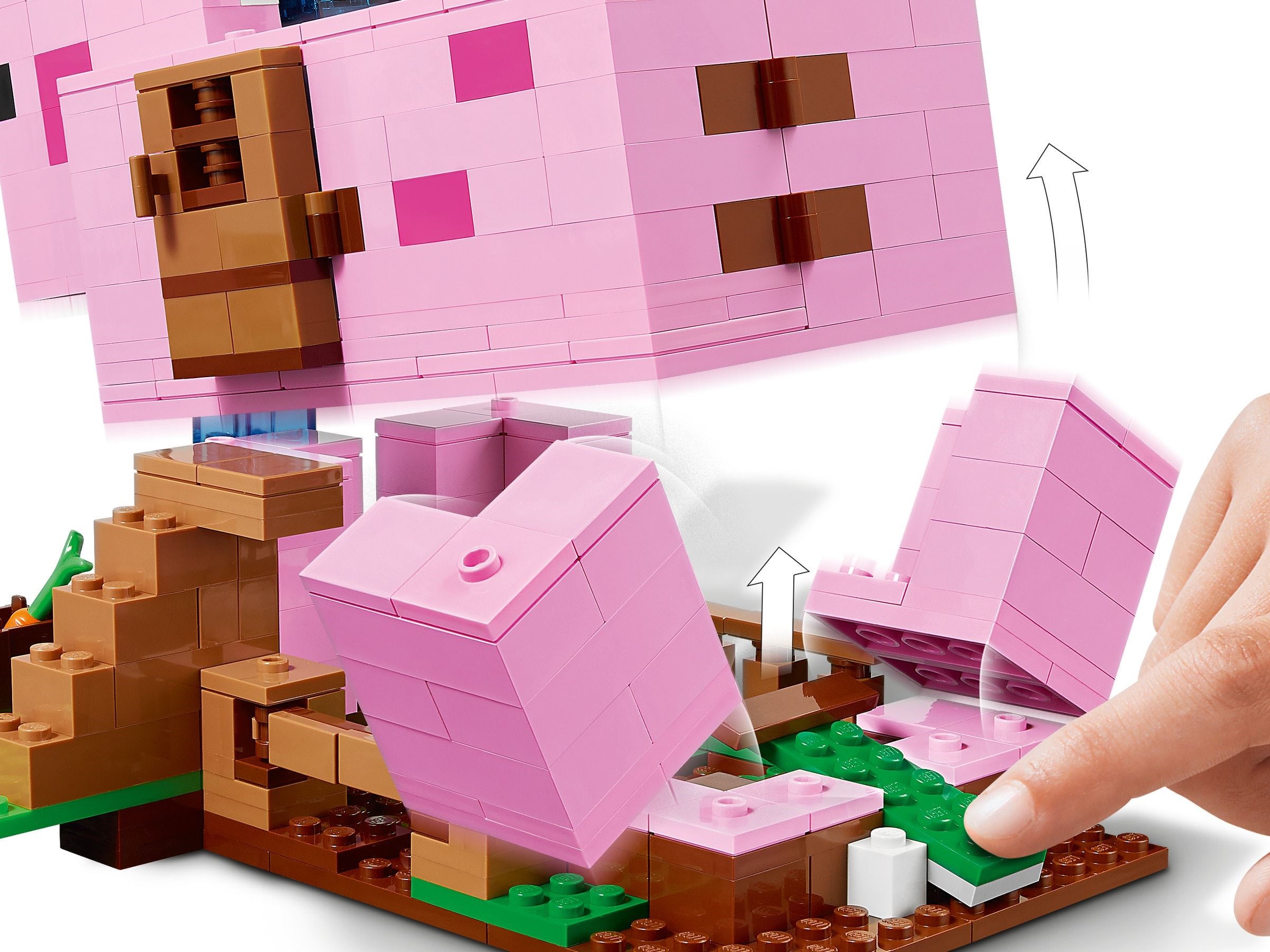 Zdjęcie galerii dla zestawu klocki LEGO Minecraft 21170 Dom w kształcie świni majkraft świnia