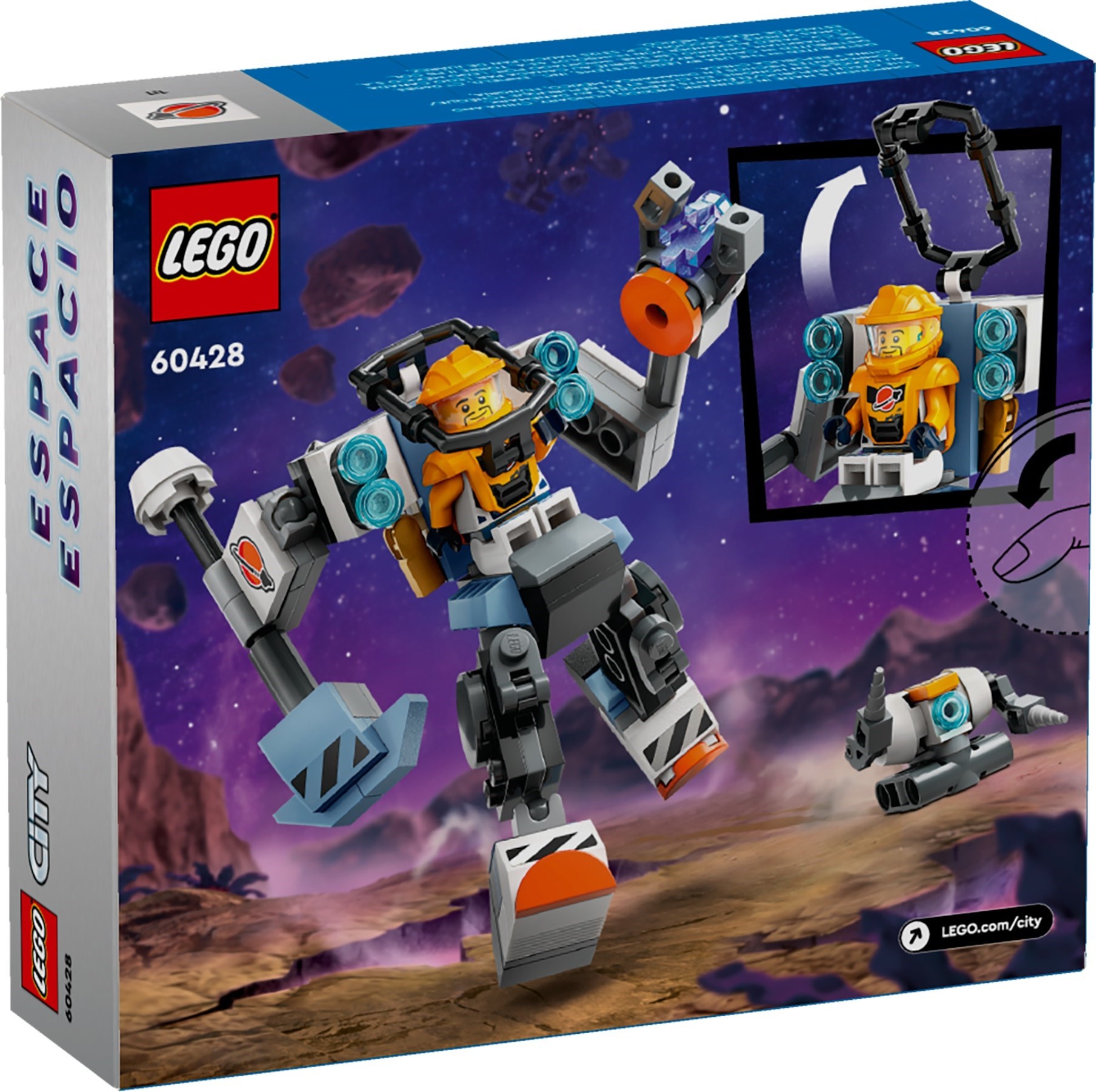 Zdjęcie galerii dla zestawu klocki LEGO City 60428 Kosmiczny mech spaceman space robot dzien dziecka