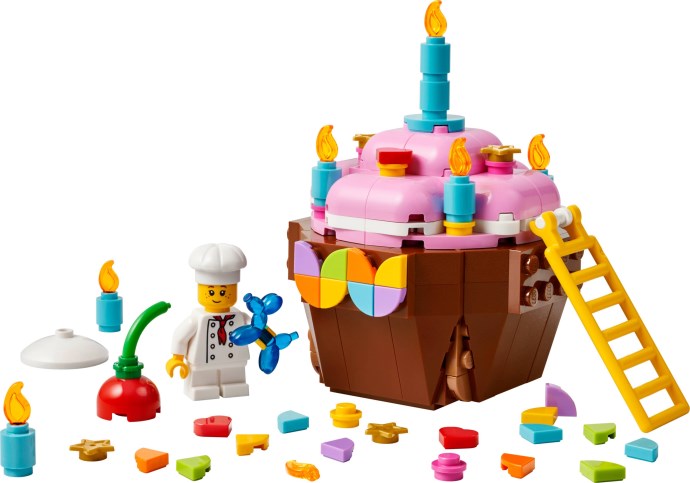 Zdjęcie galerii dla zestawu Zestaw LEGO 40905 Urodzinowa Babeczka Tort Lego Cukiernik urodziny ciastko