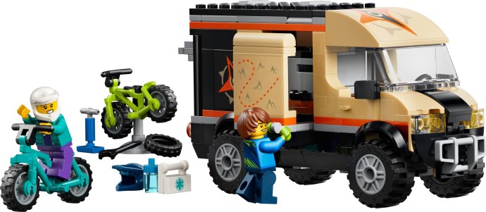 Zdjęcie galerii dla zestawu LEGO City 60512 Furgonetka z rowerami górskimi rower górski mtb las rowery