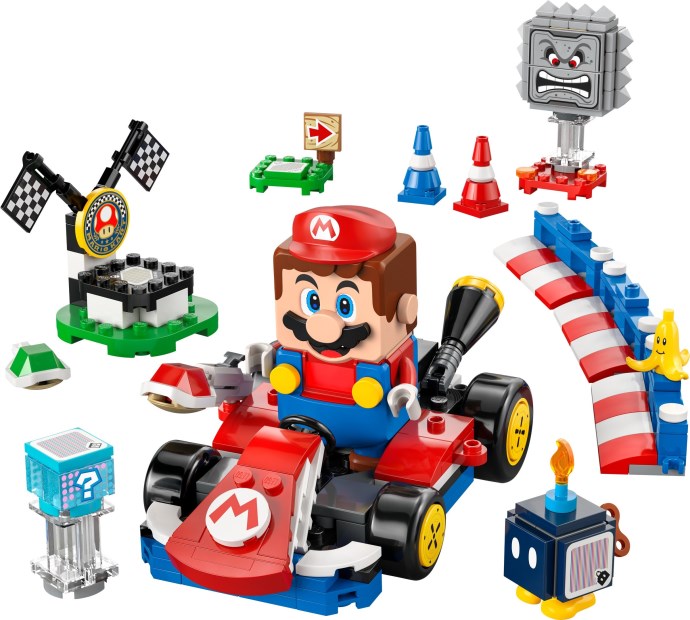 Zdjęcie galerii dla zestawu klocki LEGO Super Mario 72043 Mario Kart figurka i Standard gokart