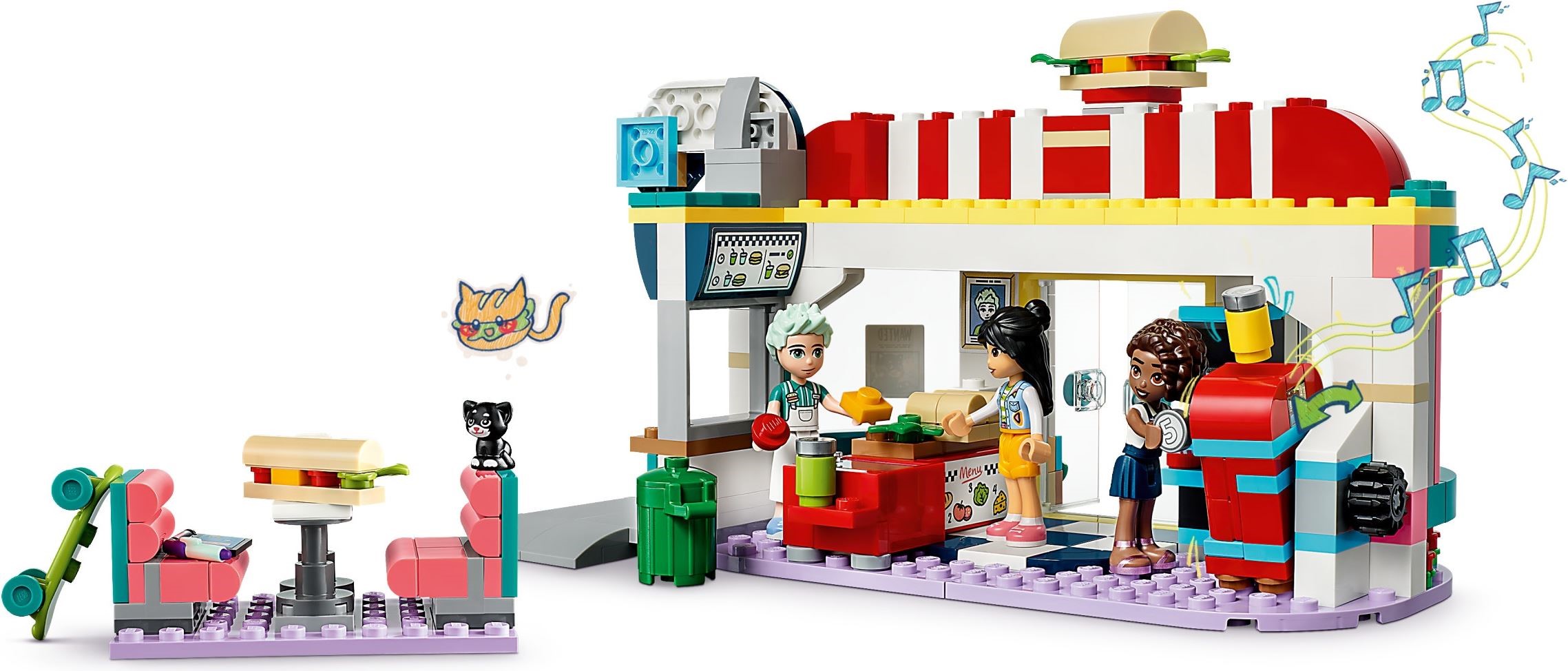 Zdjęcie galerii dla zestawu Klocki LEGO Friends bar w śródmieściu Heartlake restauracja kawiarnia