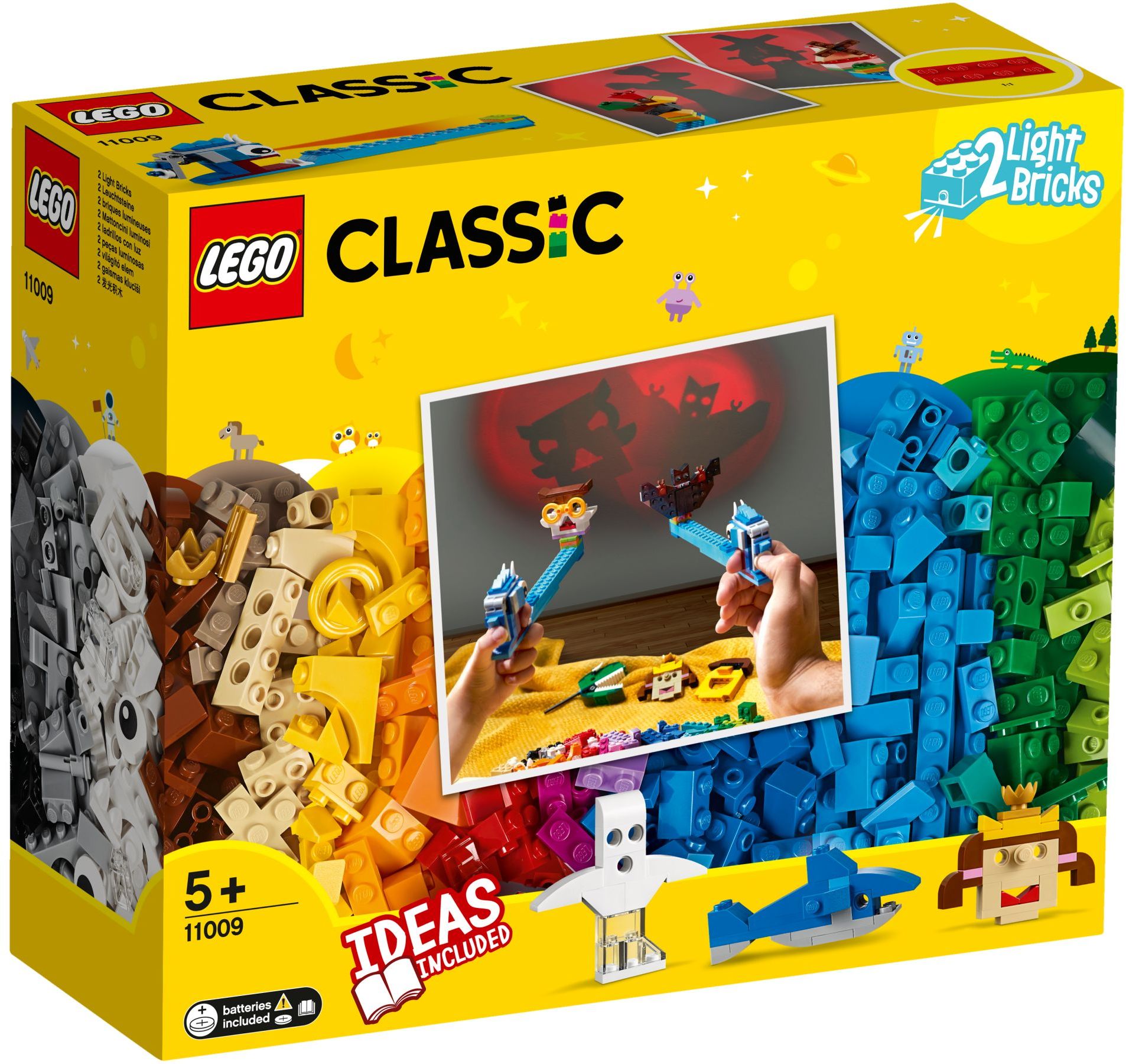 Zdjęcie galerii dla zestawu klocki LEGO Classic 11009 Klocki i światła 11009 świecące klocki