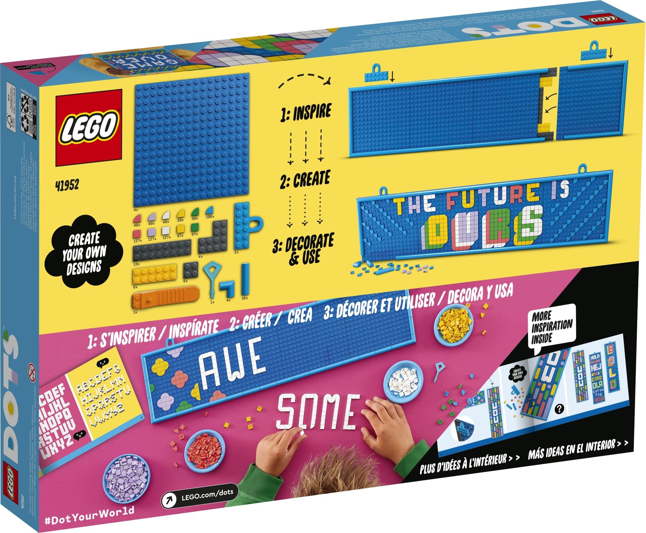 Zdjęcie galerii dla zestawu klocki LEGO Dots 41952 Duża tablica ogłoszeń