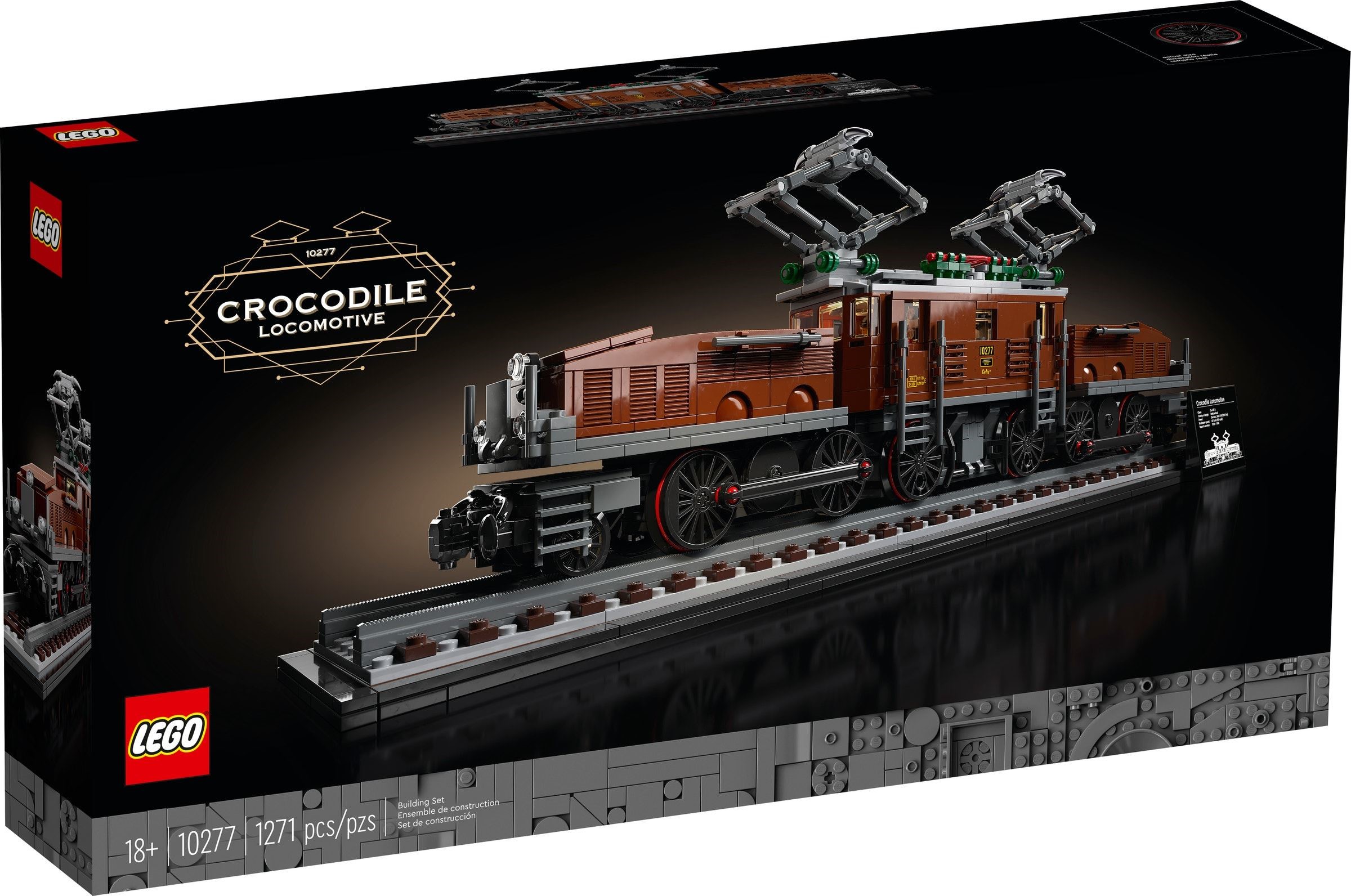 Zdjęcie galerii dla zestawu LEGO ICONS 10277 Lokomotywa Crocodile Pociąg Elektrowóz kolejka